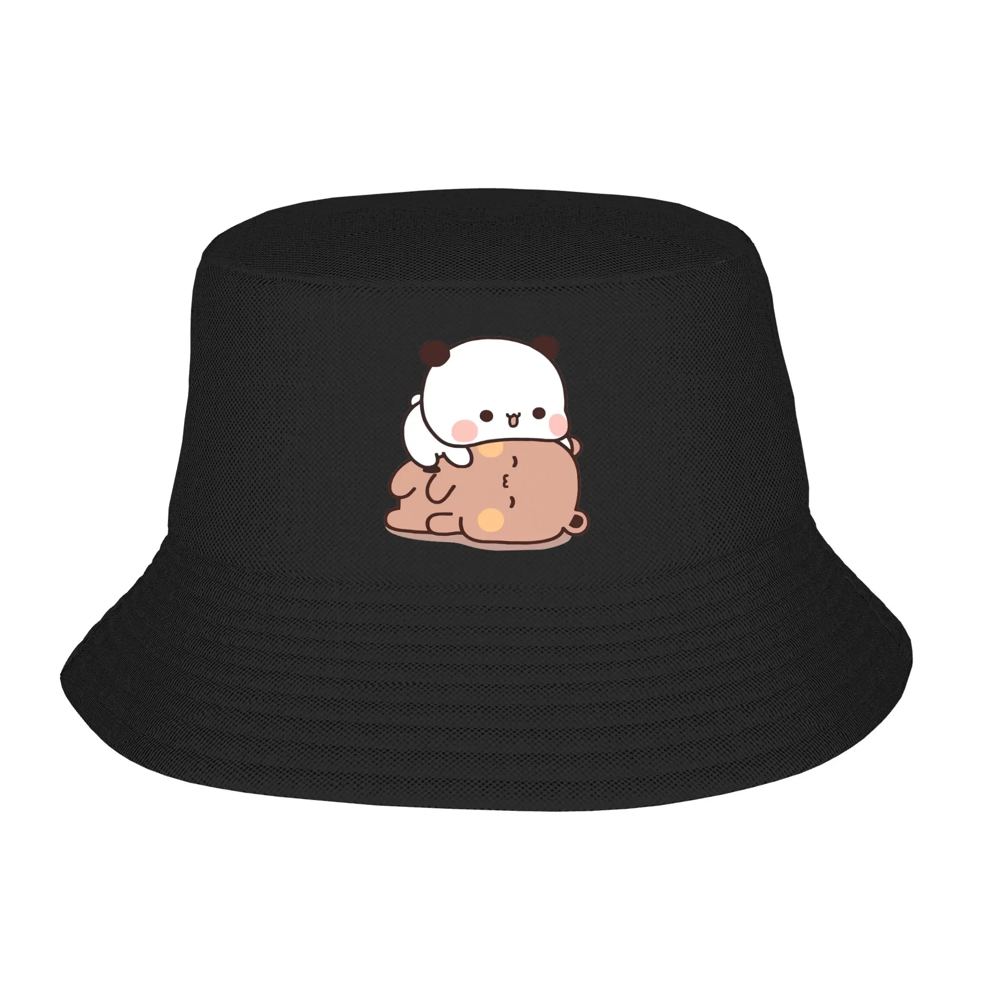 Unisex Bucket Hat Bubu Dudu Playing Summer Beach Hatwear Leichte Outdoor-Sport-Fischerkappe Panda Bear Panamka Dropshipping