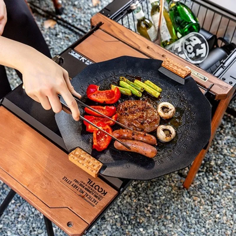 

General Enon-sticky Barbecue Plat Korean Style Gas Stove Barbecue Pot Outdoor Large Storage Multifunctional Camping Cookware