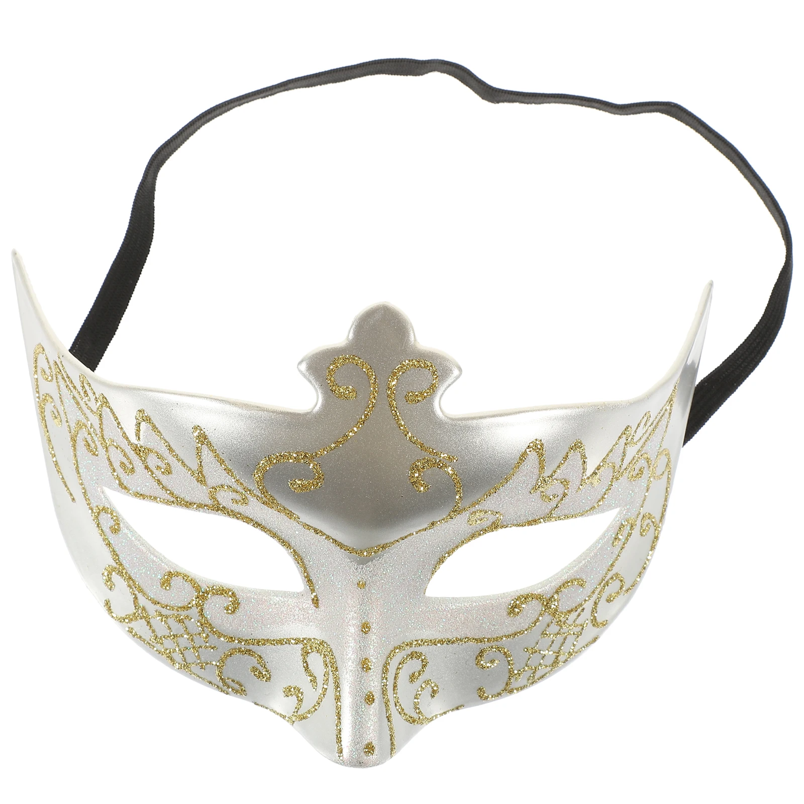 

Gold Powder Mask Carnival Masks Makeup Costume Props for Adults Plastic Mascarade Masquerade Party