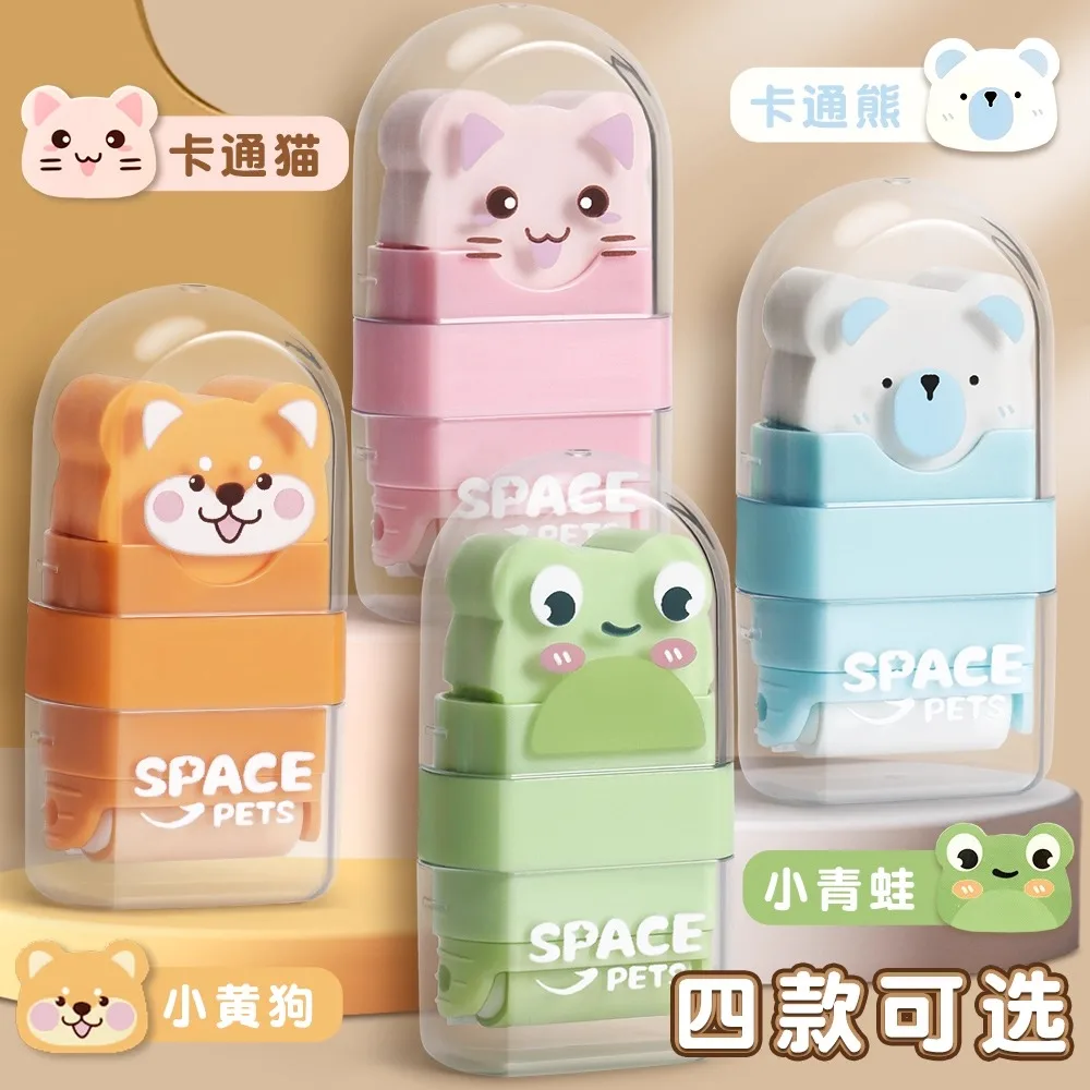 M&G 귀여운 만화 캐릭터 롤러 디자인 양면 지우개 (학생/직장인용) - 한쪽 끝으로 오류 지우기, 다른쪽 끝으로 지우개 모아서 보관