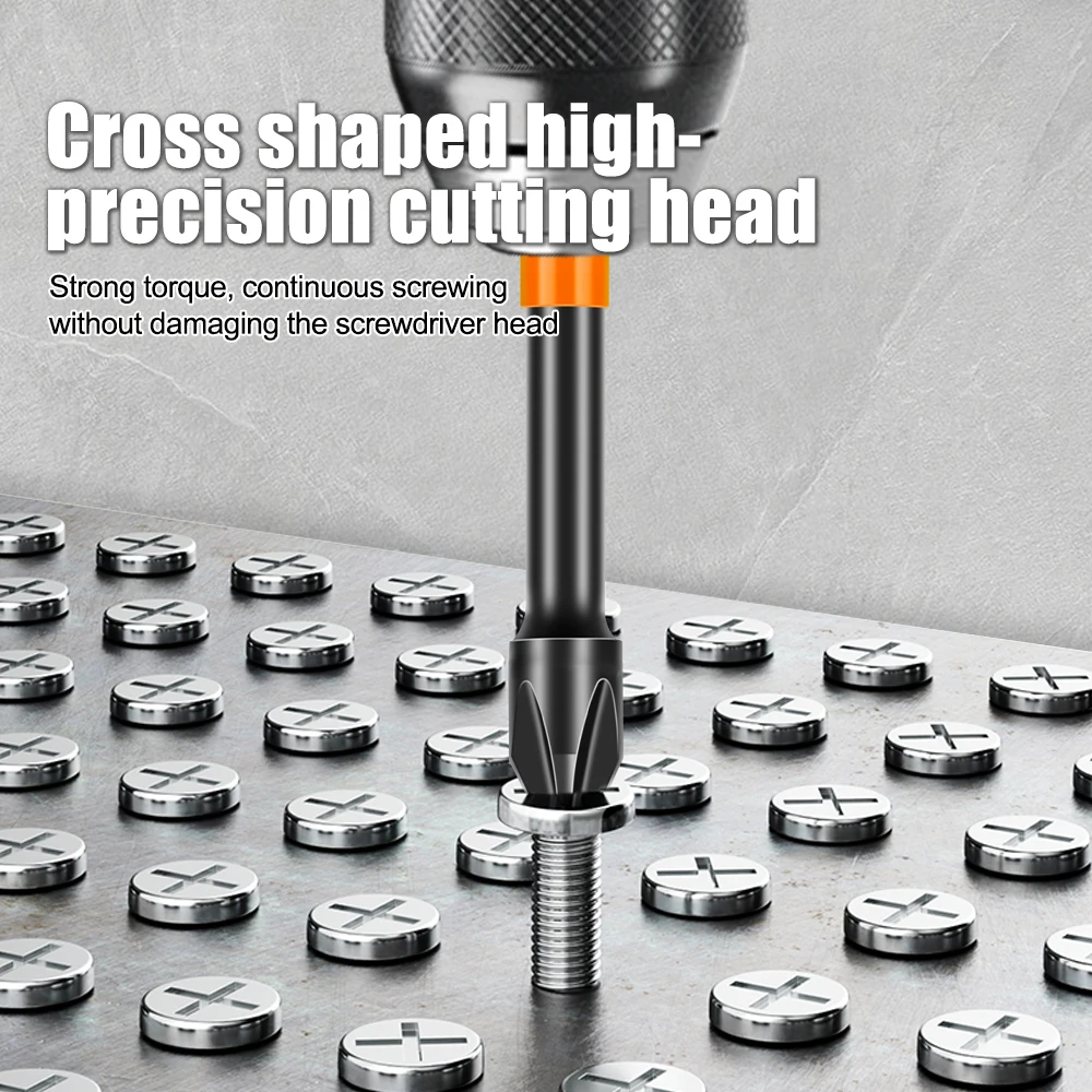 PH2 Strong Magnetic Cross Torque Head Screwdriver S2 Steel Electric Head High Hardness Magnetic Anti-slip Electric Drill Bit