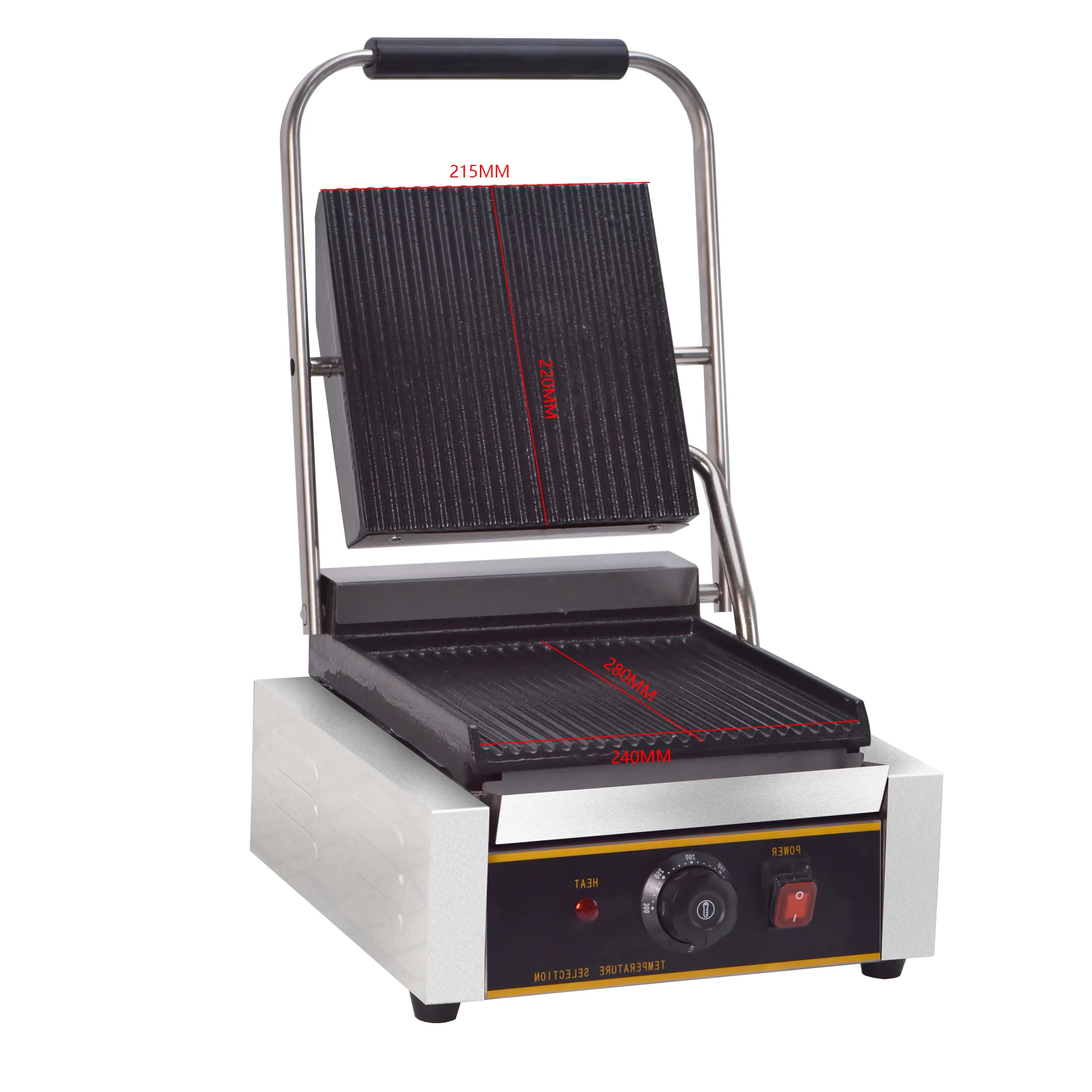 Panini commerciali Press Grill antiaderente per campeggio all'aperto cucinare Panini bistecca carne Barbecue cucinare Panini