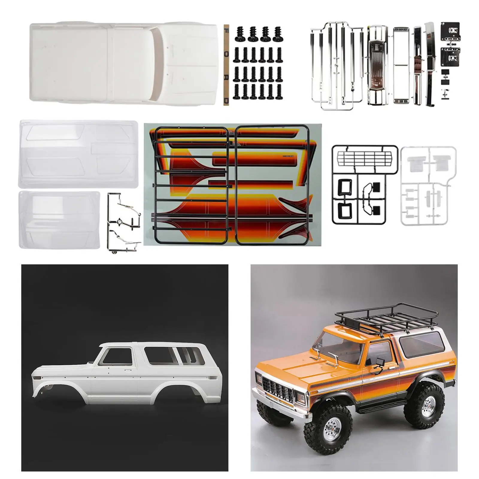

1:10 Scale RC Car Body Shell Kit for Climbing Car Spare Parts
