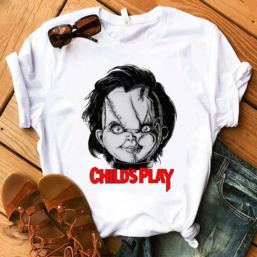 Chucky T-Shirt Summer Women Printed Funny Graphic Tops Tee Shirt Fashion Kawaii Harajuku Hip Hop Casual Unisex Manga Tshirts