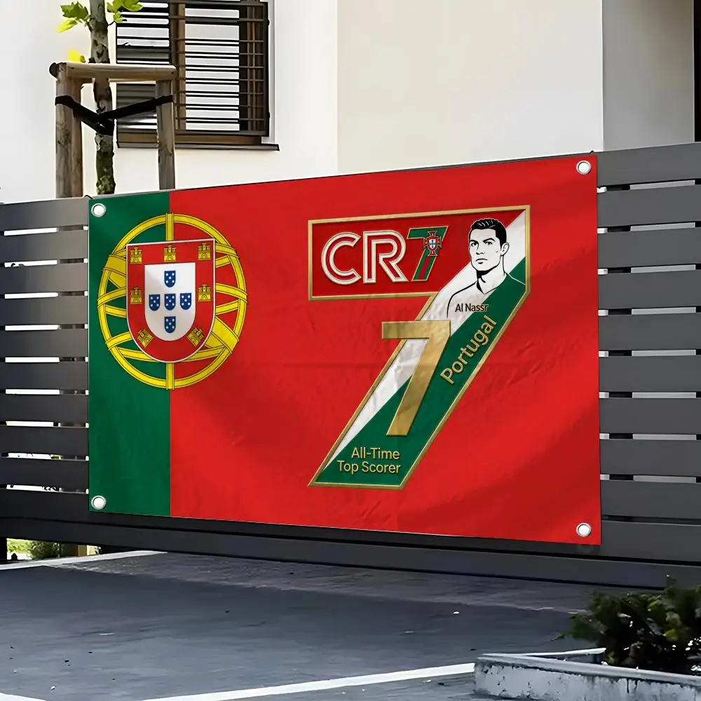 Flaggen-Banner zum Aufhängen an der Wand, Kunstbanner als Hintergrund, geeignet für Schlafzimmer, Familienwohnzimmer und Außendekoration. C-CR7
