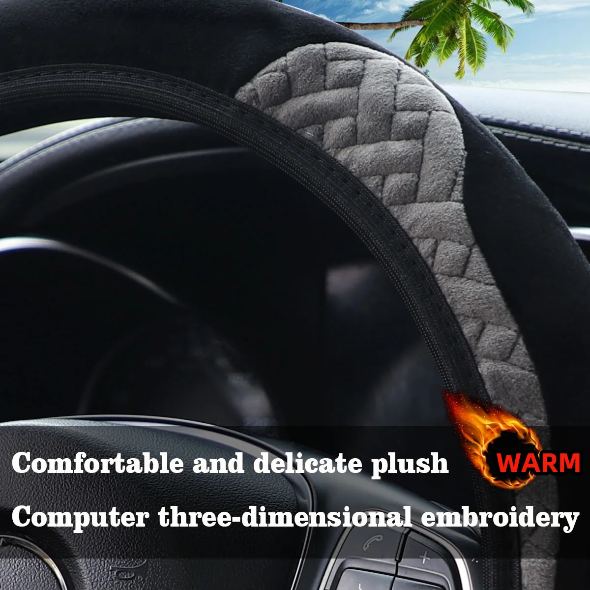 Handwarmer Plüschbär Cartoon Katze Auto ohne Innenring Lenkradbezug Automotive Supplies 14,5-15 ZOLL – Detail 7