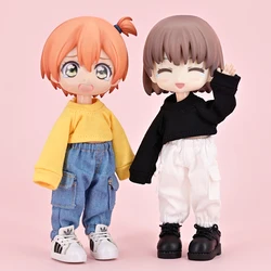 Fashion Ob11 Doll Long Sleeve T-shirt Clothes Doll Accessories For Gsc, Ymy, Molly, 1/12Bjd Doll Clothes