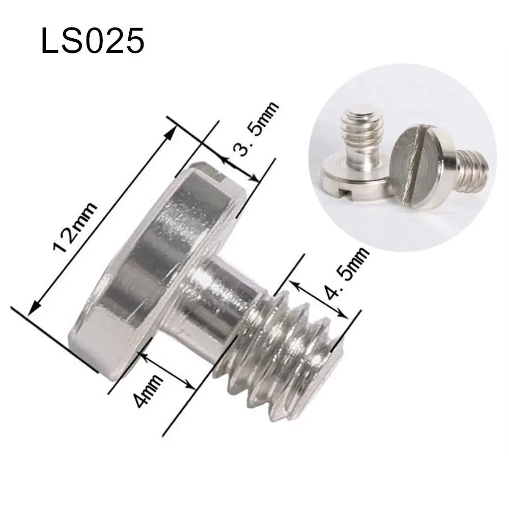 

Metal Camera Mount Screw Tripod Light Stand DSLR Camera 1/4 Inch Screw Tripod Mount Adapter Camera Screw Camera Plate Screw