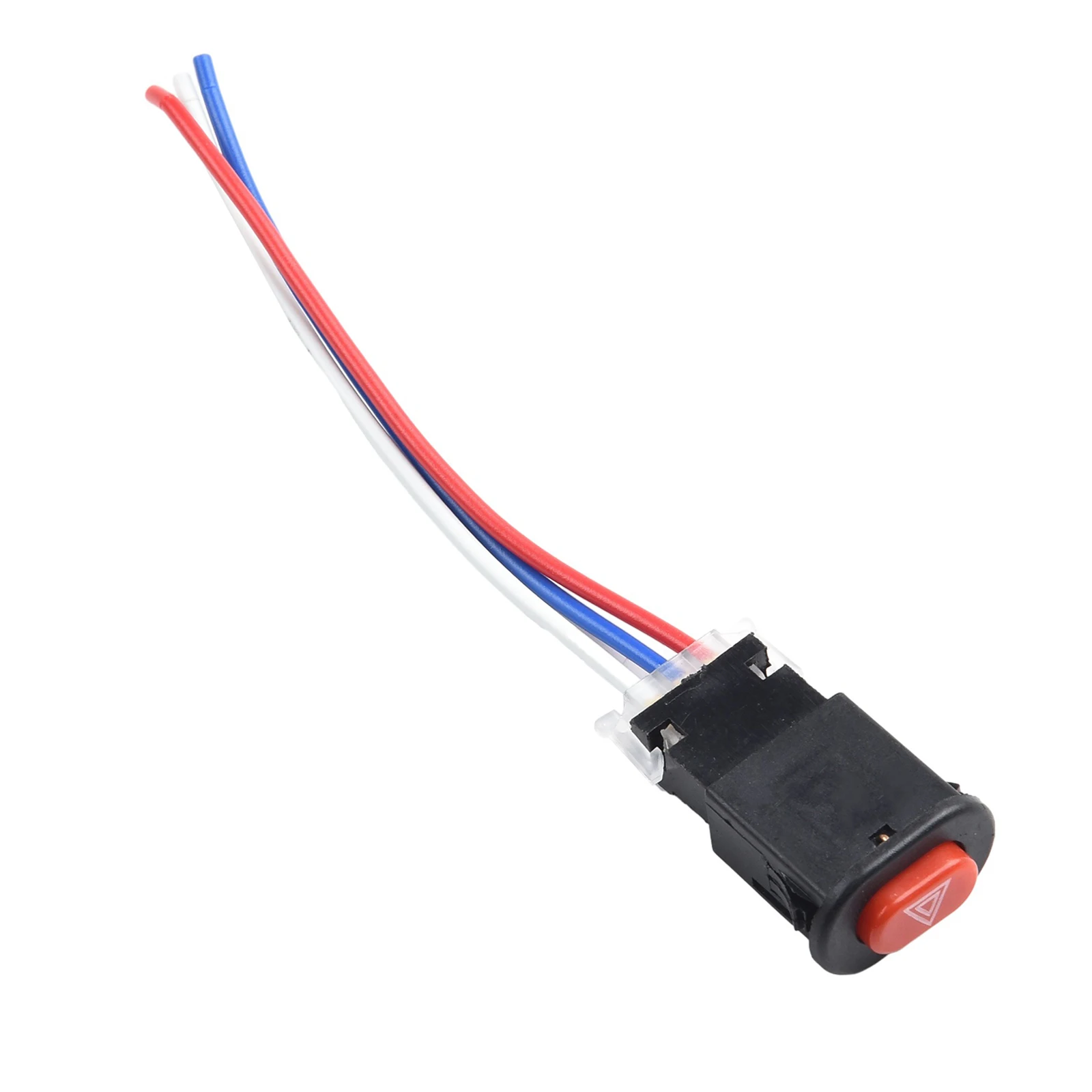 Motorcycle Hazard Light Switch Button With 100mm Cable 12V-24V Double Flash- Lamp For Turn Signal Control