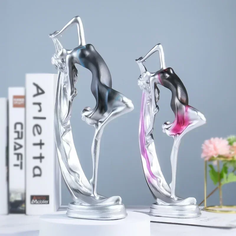 

Graceful Dance Movements Collectible Decorative Figurines Dancing Girl Sculpture Home Decoration Room Desk Bookshelf Ornaments