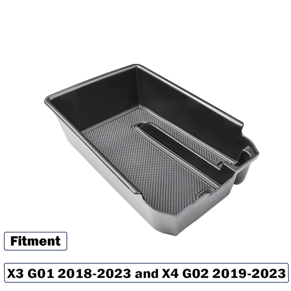 For BMW X3 G01 2018-2024 & For BMW X4 G02 2019-2024 Console Armrest Storage Organizer Center Console Organizer Tray for Vehicle 4