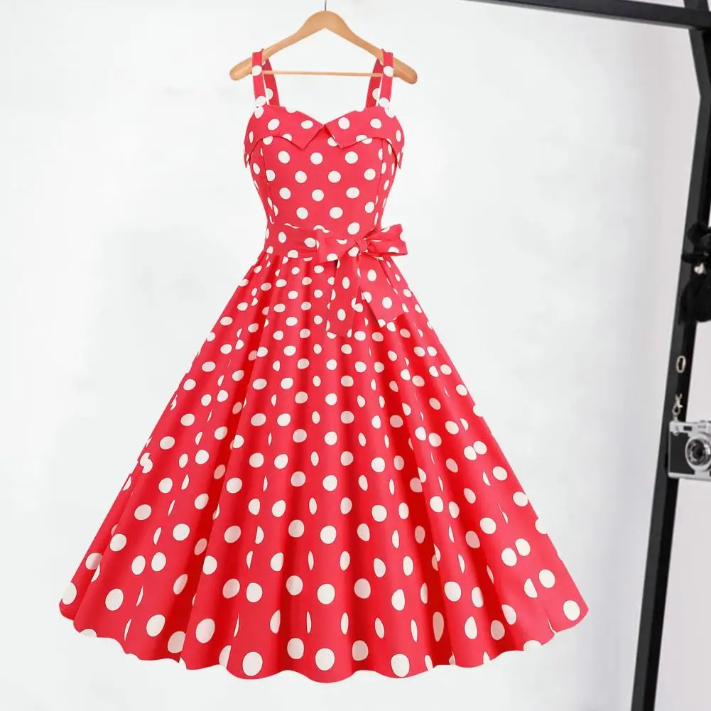 1950s Movie Style Dress Retro Vintage Halter Dress with A-line Silhouette Design Backless Detail for Evening Events Summer