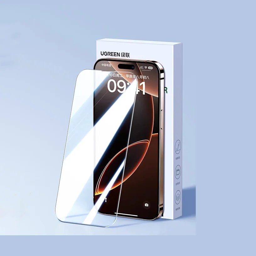 

UGREEN Screen Protector for iPhone 15/16 Series, Edgeless Ultra HD Shatterproof Tempered Glass