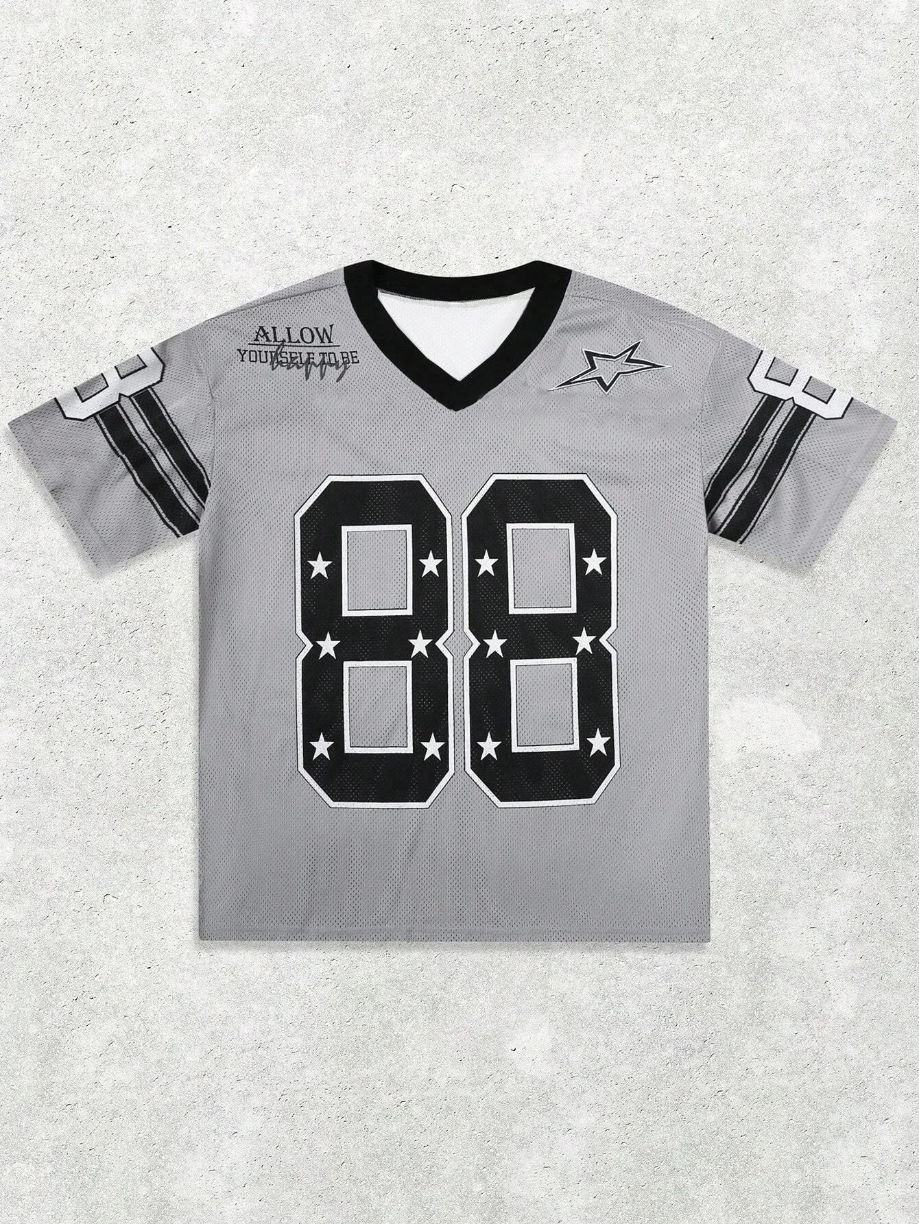 

25/26 New American T-shirt Plus Size V-neck Top Size 88 3D Printed Trendy Street Adult Men and Women Summer Versatile Trend