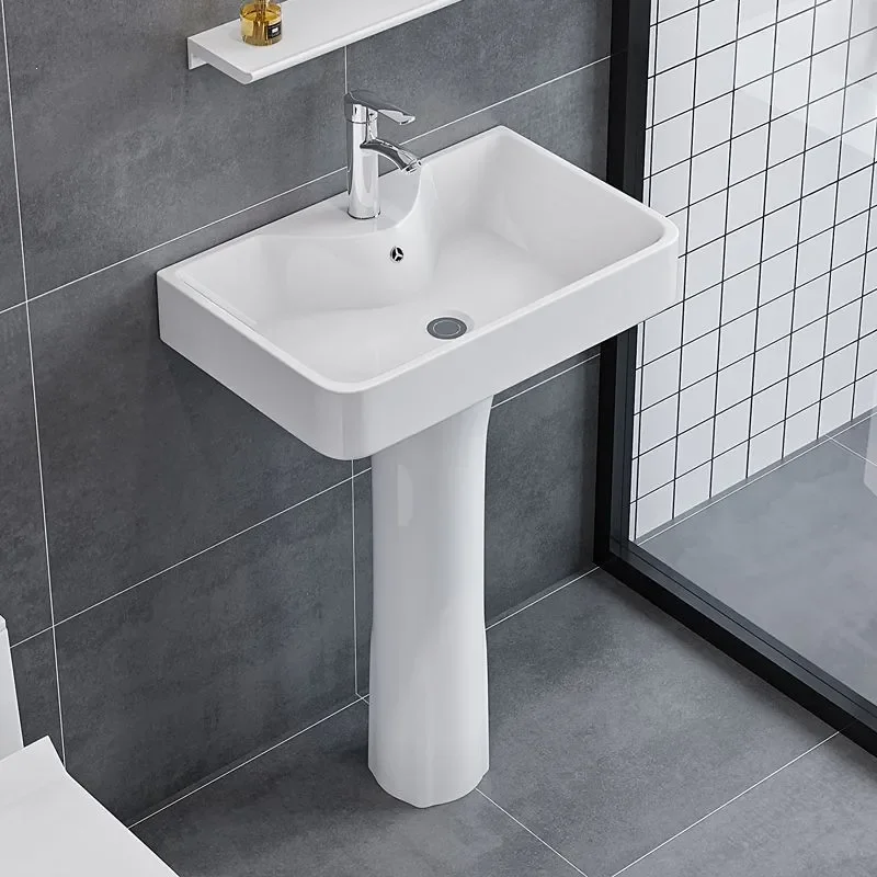 for Column Ceramic Wash Basin Bathroom Floor to Ceiling Washbasin Balcony Integrated Washing Small Apartment