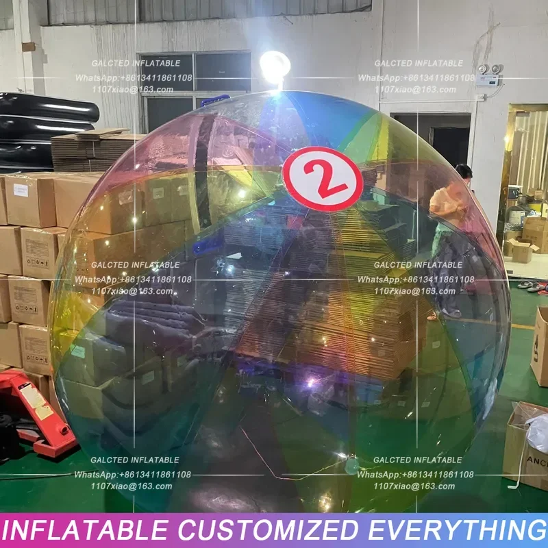 كرة المشي المائية كرة زورب 2 متر بولي كلوريد الفينيل كرة الهامستر البشرية نفخ بالون الماء معدات اللعب المائي الرقص الواضح