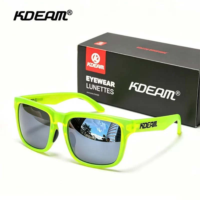 2026 KDEAM-PLUS Latest Color Oversized Men's Polarized Sunglasses Fishing Driving Solid Color Sun Glasses Women Square Sunglass