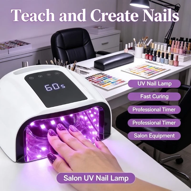 Wireless Uv Light Gel Polish Dryer Rechargeable Nail Lamp Supports Portable Use For Beauty Salon Daily Manicure Work