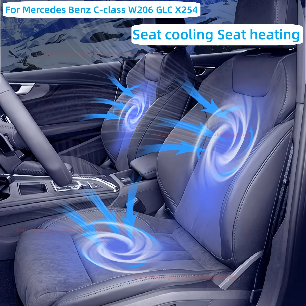 Seat heating Seat ventilation for Mercedes Benz C-class W206 GLC Seat cooling Automobile refit accessories Car appliances Fan