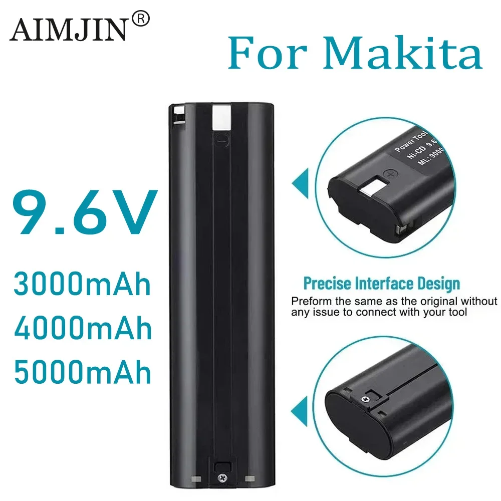 

For Makita 9.6V 3000/4000/5000mAh Battery，Compatible Mak 6095D 9000 9001 9002 9033 9034 632007-4 Power Tools