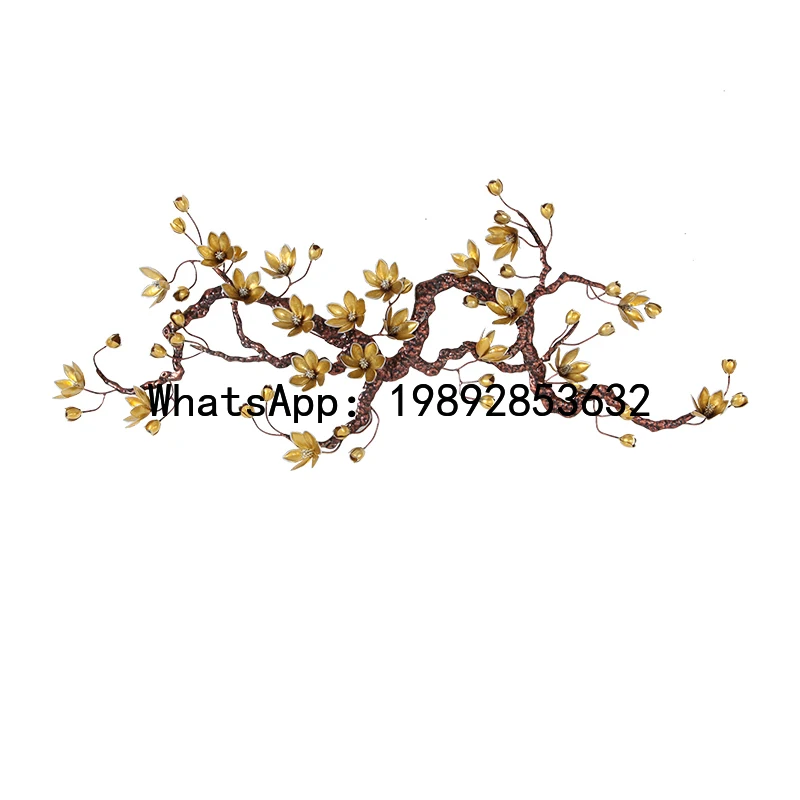XL Chinese Style Living Room Background Wall Restaurant Wall Decoration Iron Art Magnolia Wall Hanging Decoration