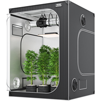 SucceBuy Grow Tent High Reflective 2000D Mylar Hydroponic Growing Tent with Observation Window Tool Bag for Indoor Plant Growing