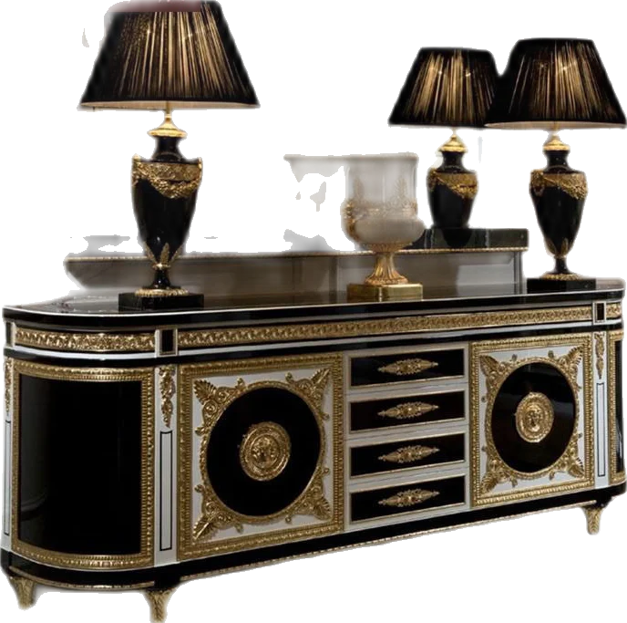 

French court luxury decorative cabinet European high-end living room locker TV cabinet Italian villa audio-visual low floor