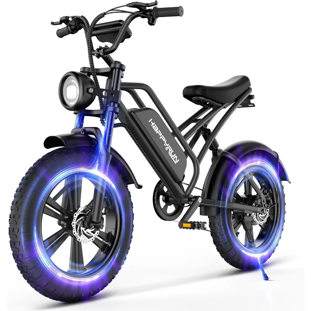 1500W Moped Style Electric Bike-48V 18Ah Removable Battery | 60+ Mile Range | 32MPH Top Speed-All Terrain Fat Tire Electric Bike