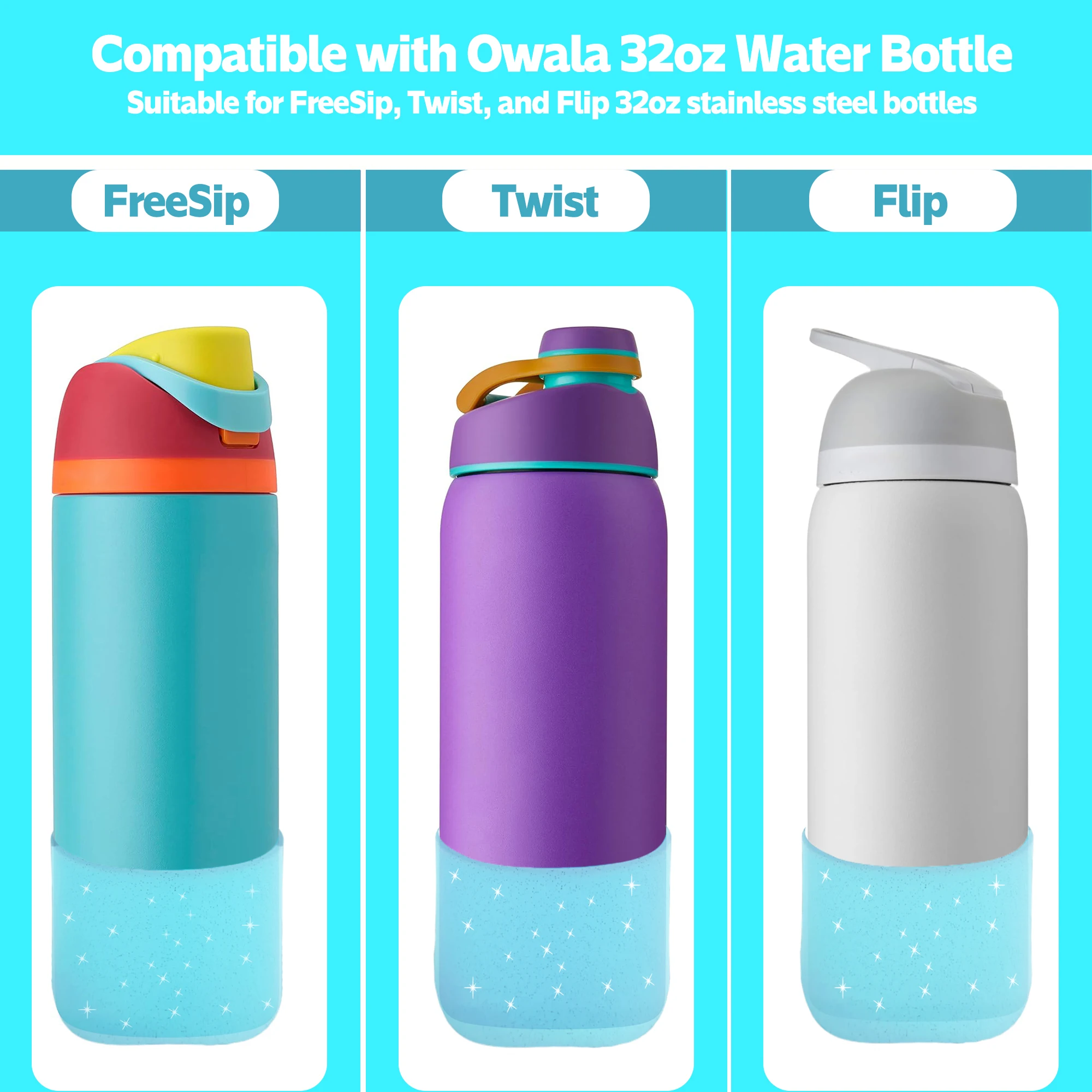 Silicone Cup Base Protective Cover Rubber Bottom Pad 24oz-32oz Universal Flask Insulation Case Protective Sleeve Bottom Bumper