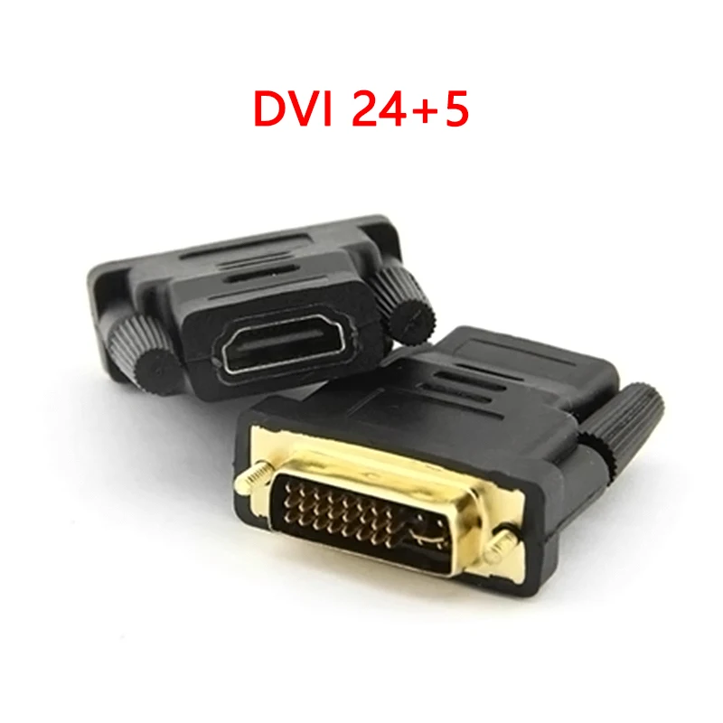 1pcs DVI 24+5 to HD Display Bi-Directional Adapter Male to Female Converter for Desktop PC Monitor Projector HDTV