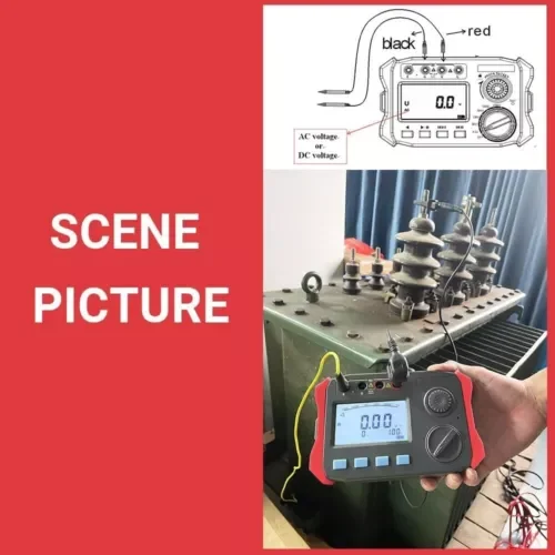 Insulation Resistance Meter Tester Megom Meter with 250-2500V 0.10MΩ-100.0GΩ