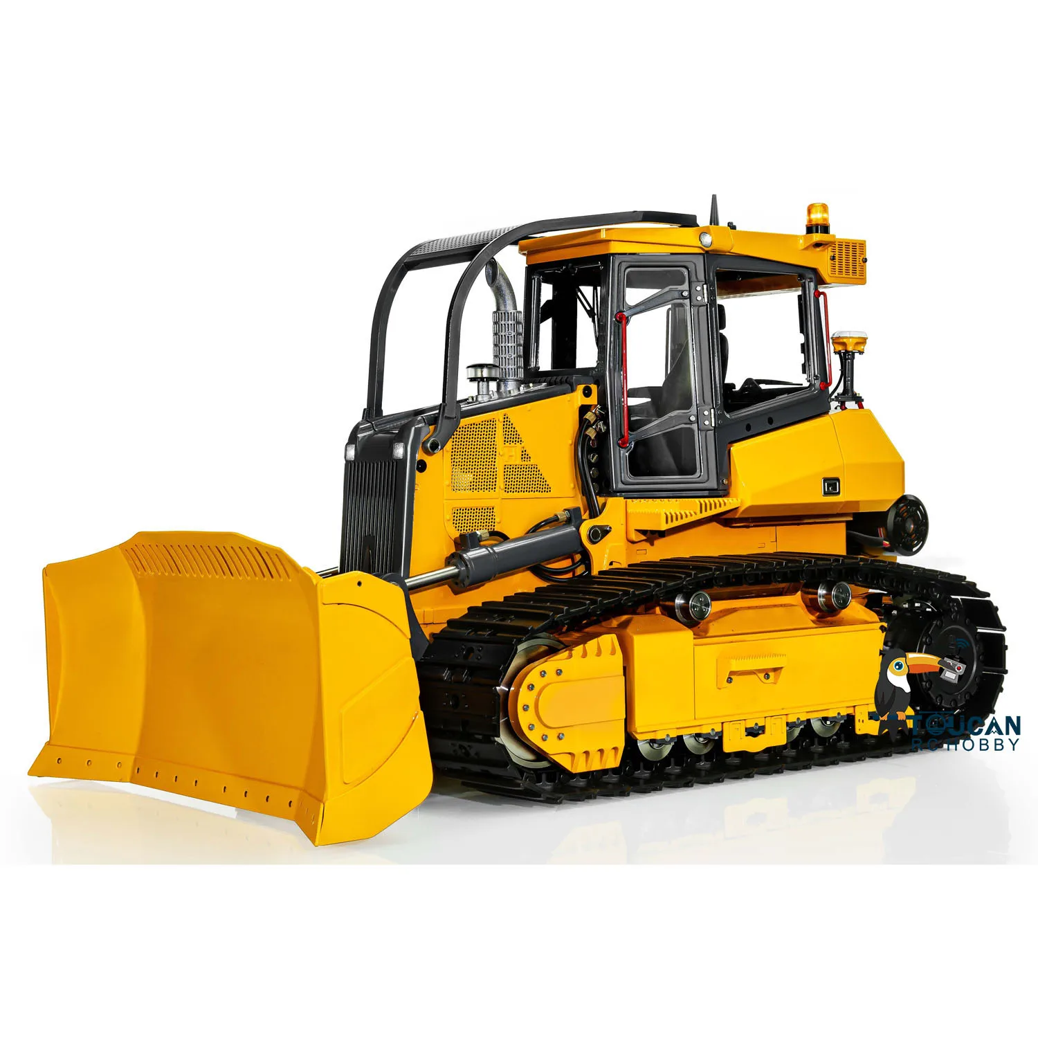 1/14 LESU RC Metal Hydraulic Dozer Aoue 850K Black Tracks Bulldozer Painted Finished Remoted Control Truck Gift Toy TH22777