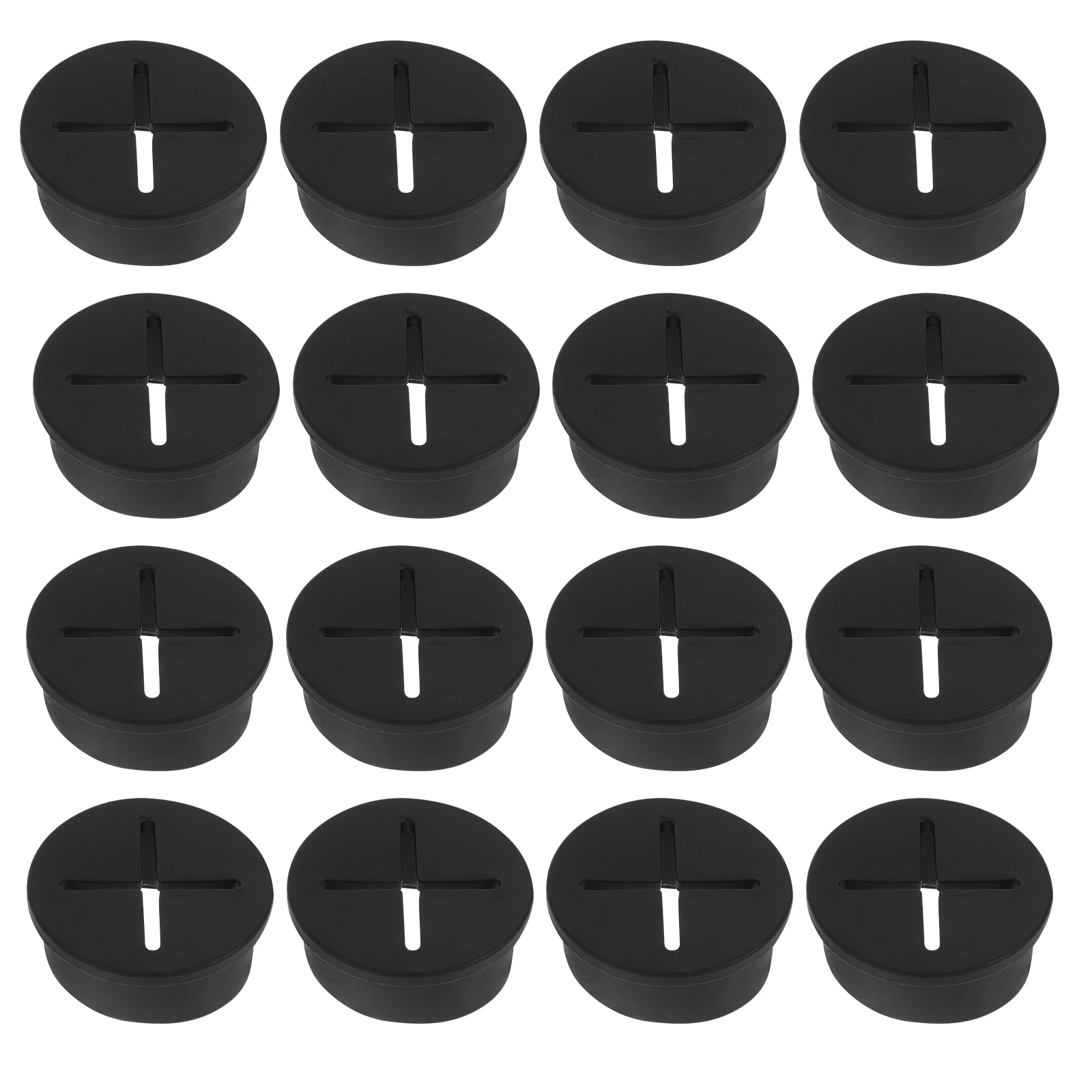 

20pcs Dust-proof Wire Plug Round Hole Cover Rubber Grommet 25mm for Desktop Cable Office Desks Plugs Soft Plastic White