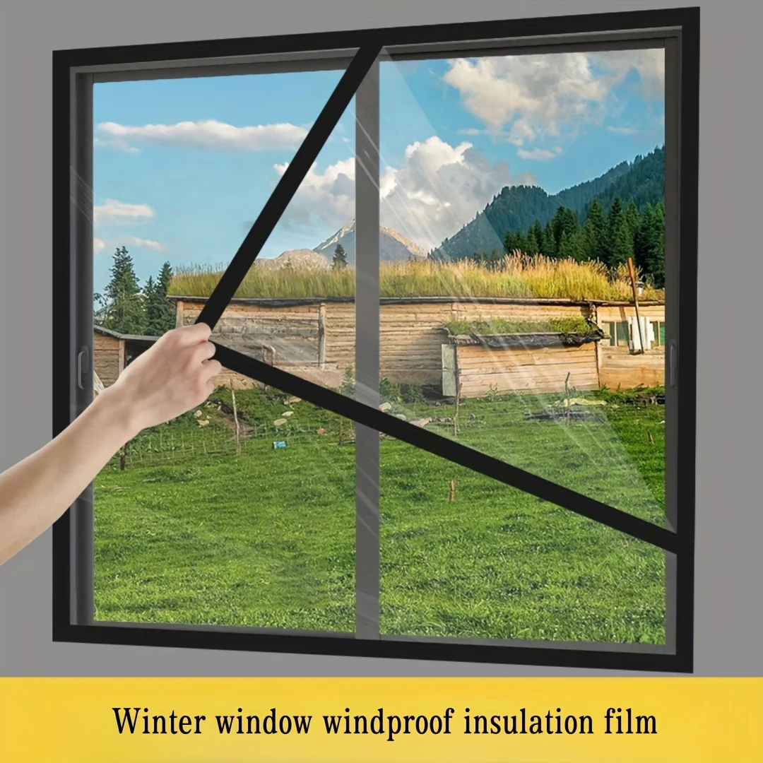 Clear Winter Window Thickened Plastic Windproof Warm Anti Cold Curtain Thermal Insulated for Bedroom