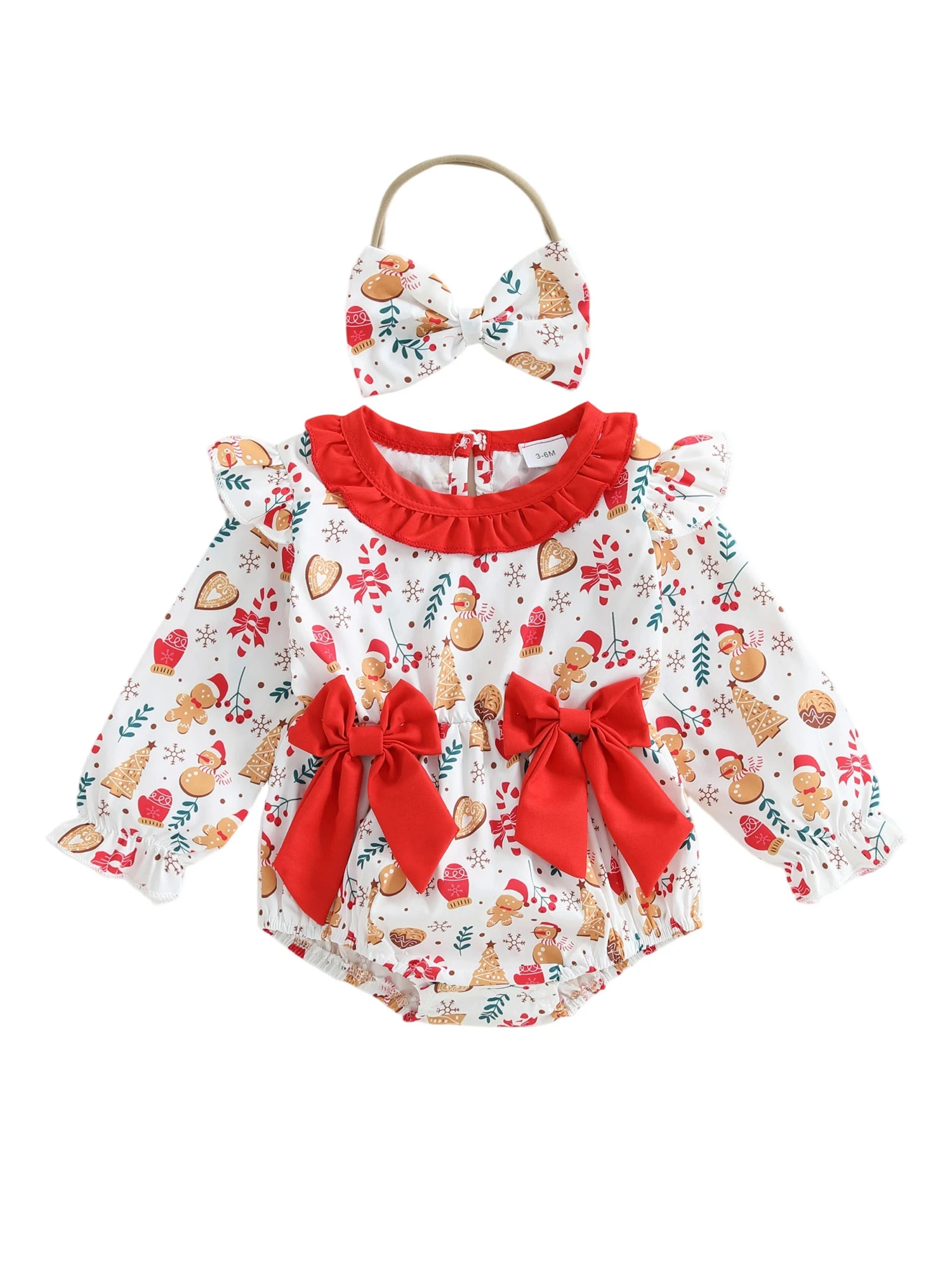 

Рождественский наряд для маленьких мальчиков, комбинезон с длинными рукавами и шапкой с принтом Санта-Клауса, комплект из 2 предметов для зимней праздничной вечеринки