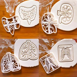 Creative Brain Heart Liver Lung Kidney Large Intestine Medical Science Pattern Home Baking Biscuit Cutter Fondant Cookie Mold