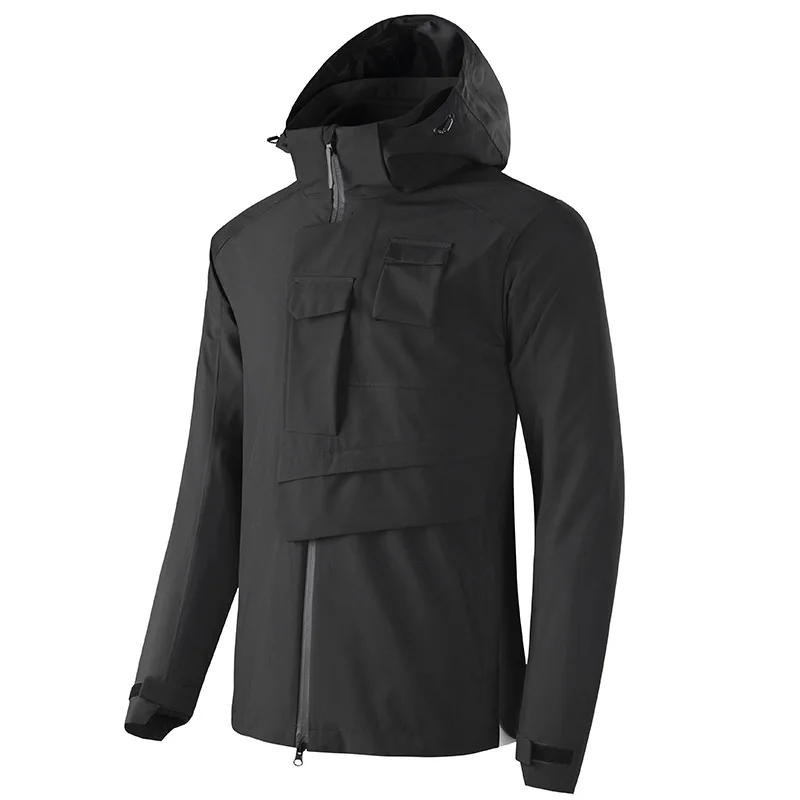

Men's 3-in-1 Jacket with Detachable Fleece Liner, Water-Resistant Windproof Outer Shell for Autumn Winter Multi-Scenario Use