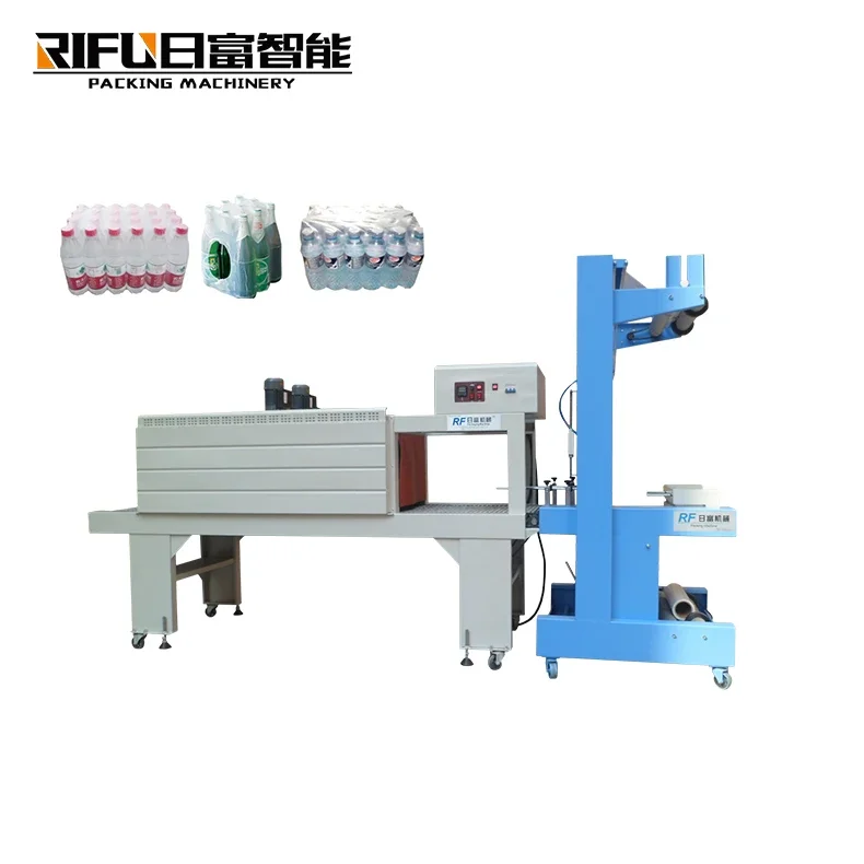 Heat film shrink tunnel packing pet bottle film wrapping shrink packaging machines