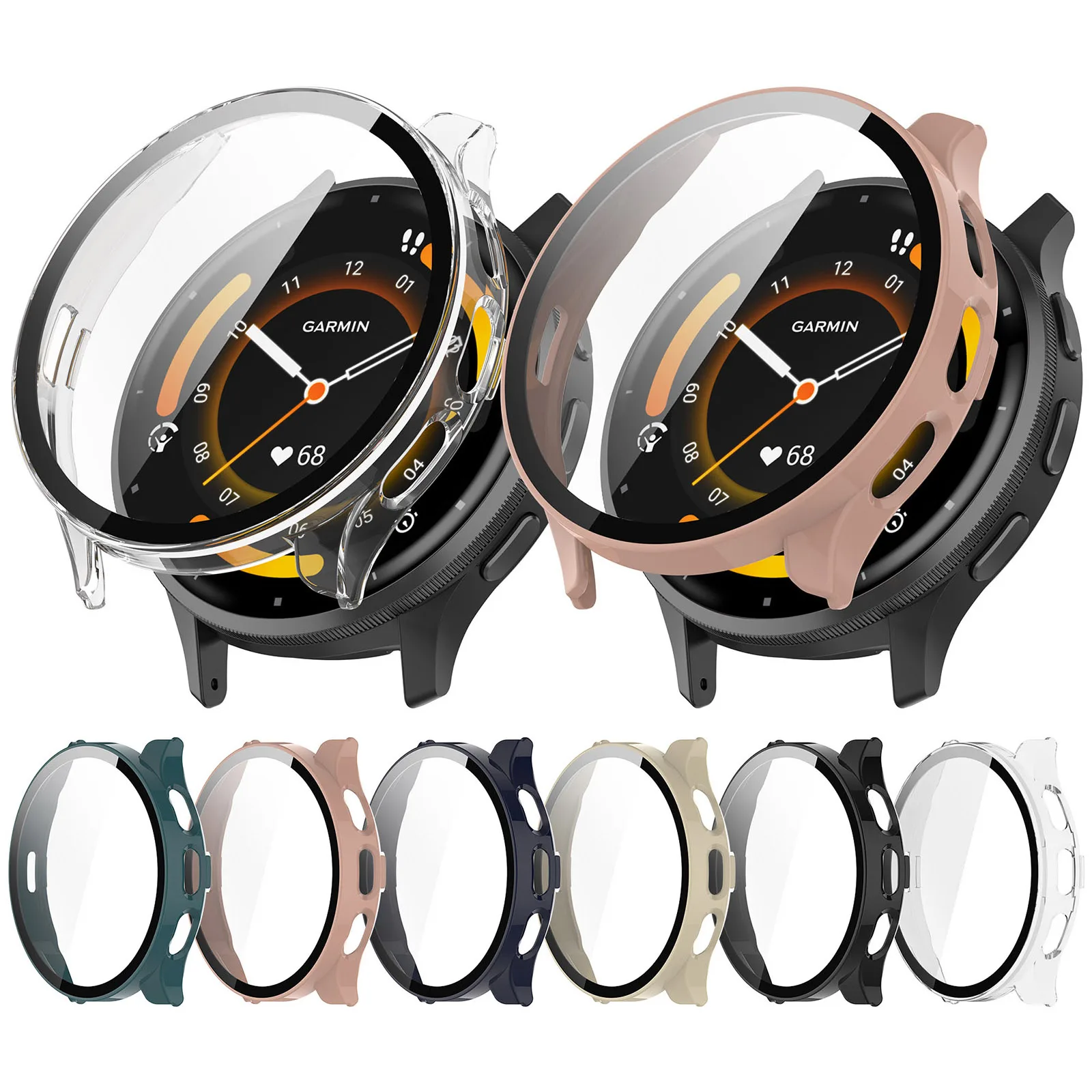 Hard Shell Glass Screen Protector Film Frame Case For Garmin Venu 3/3s/2/2s Venu2 Plus Smart Watch  Protective Cover Accessories