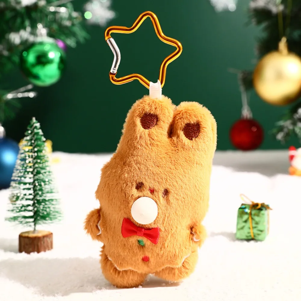 الإبداعية لينة عيد الميلاد حلقة رئيسية الكرتون شجرة عيد الميلاد سانتا كلوز قلادة نجمة الأيائل الغزلان البصق فقاعة دمية الفتيات #1