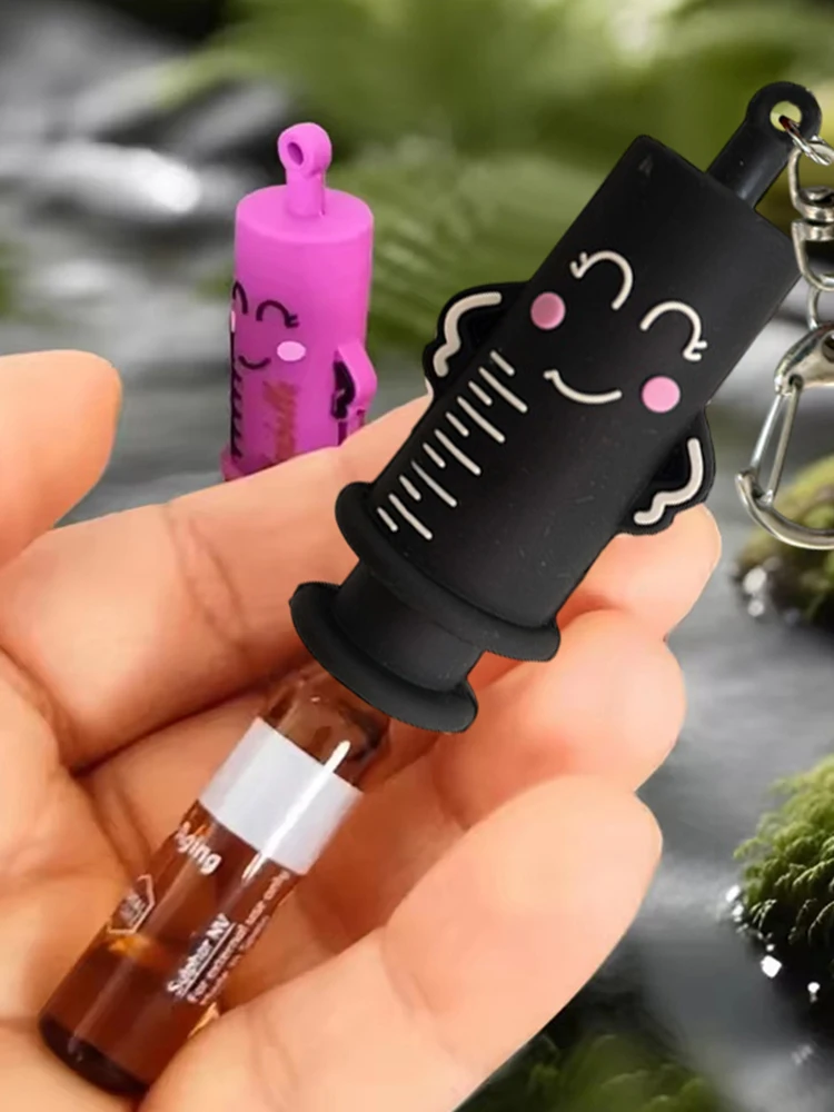 Ouvre-bouteille d'ampoule en forme de seringue, porte-clés, coupe en caoutchouc, aide à médicaments, outil de disjoncteur de flacons pour les infirmières et les médecins à domicile