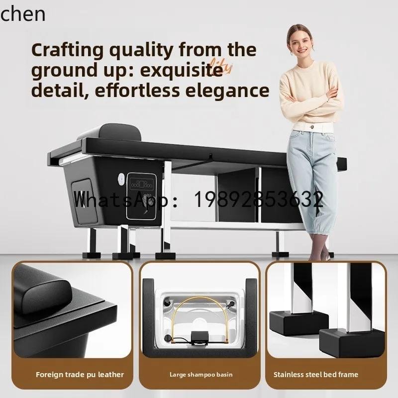 YFY Head Therapy Shampoo Bed Water Circulation Heater Beauty Bed Integrated Hair Salon Water Circulation System 3