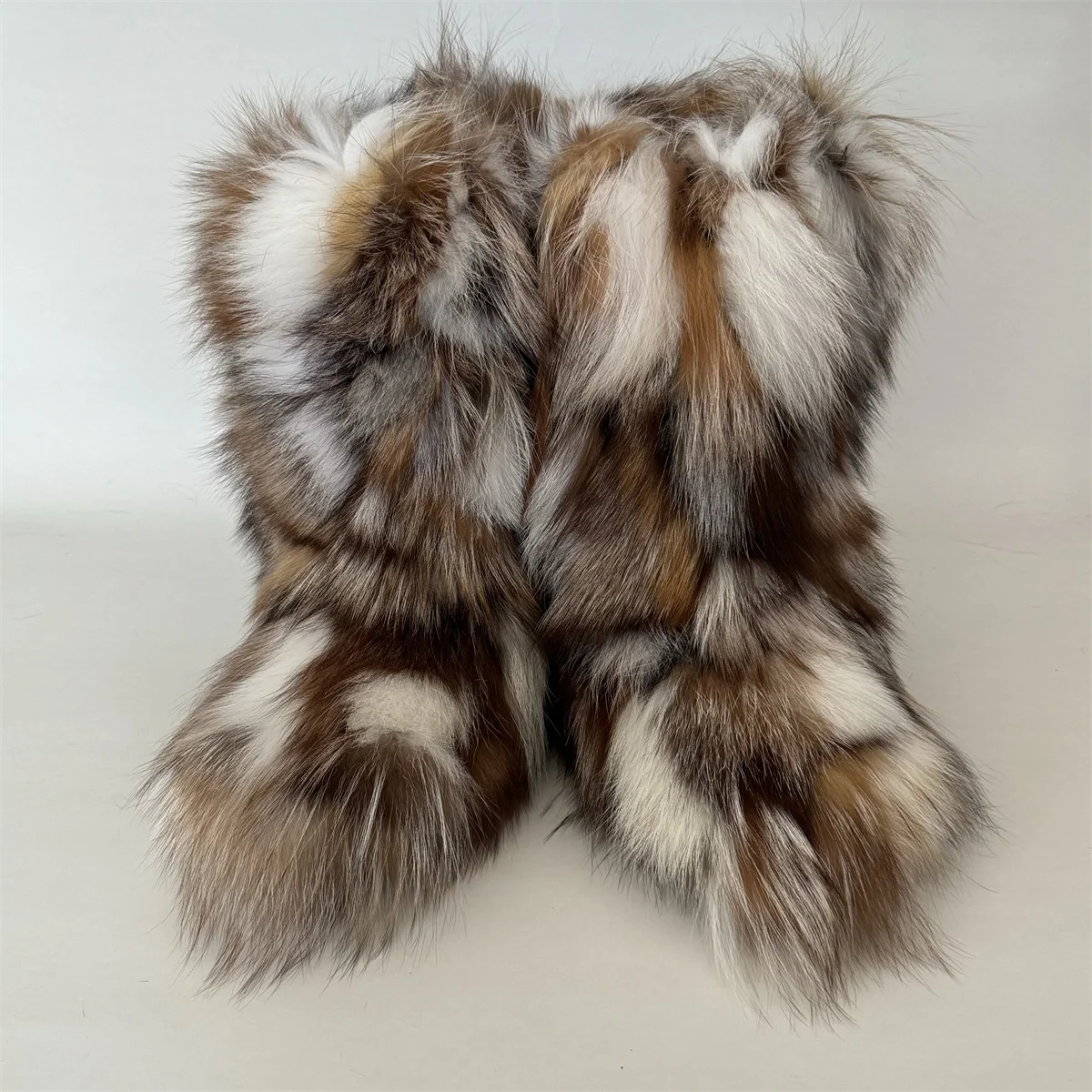 Winter Shoe Women's Winter Fluffy Real Fox Fur Boots Woman Plush Warm Snow Boots Luxury Footwear Girls' Furry Fur Bottes Fashion view 6