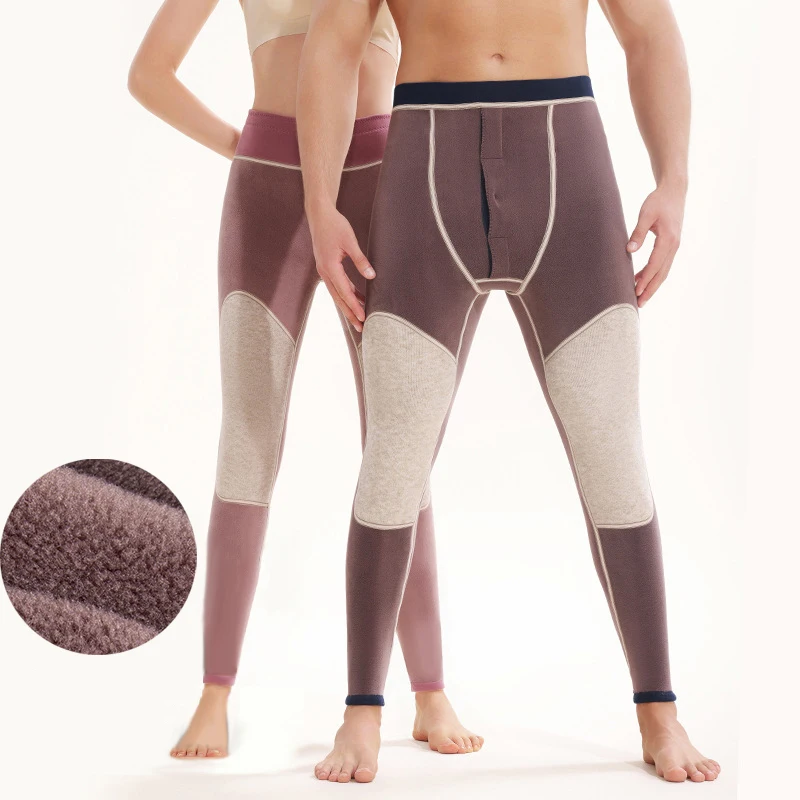 

6XL Thick Winter Thermal Underwear Men Pantyhose Fleece Keep Warm Leggings Pants Underpants Thermals Long Johns Women Tights