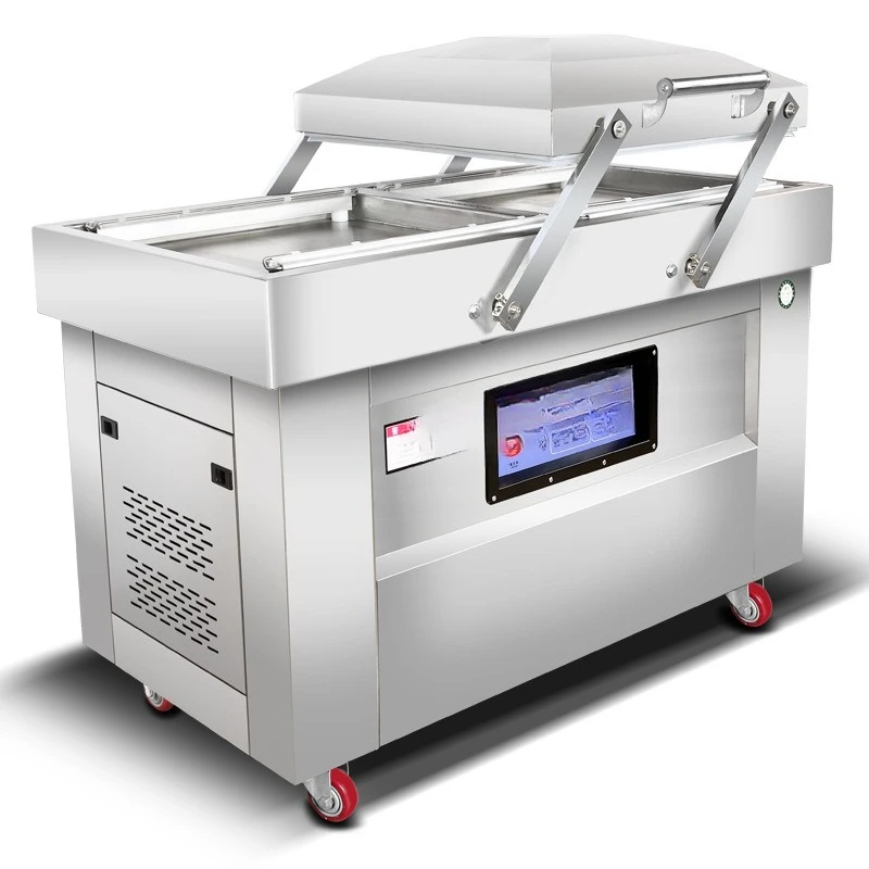 

Automatic vacuum food packaging machine, double pump commercial large
