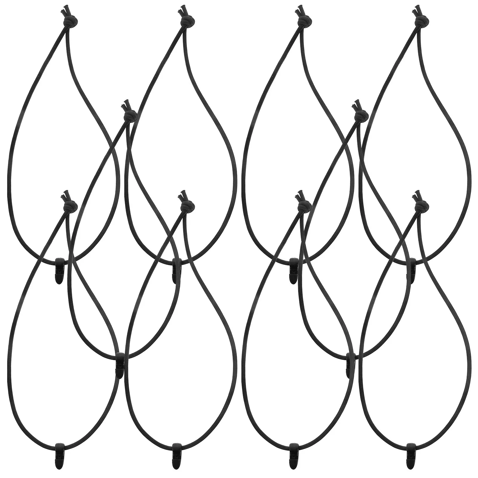 

10 Pcs Tarpaulin Strap Rope Tie Hook Ties Plastic Cable Small Bungee Cords with Hooks