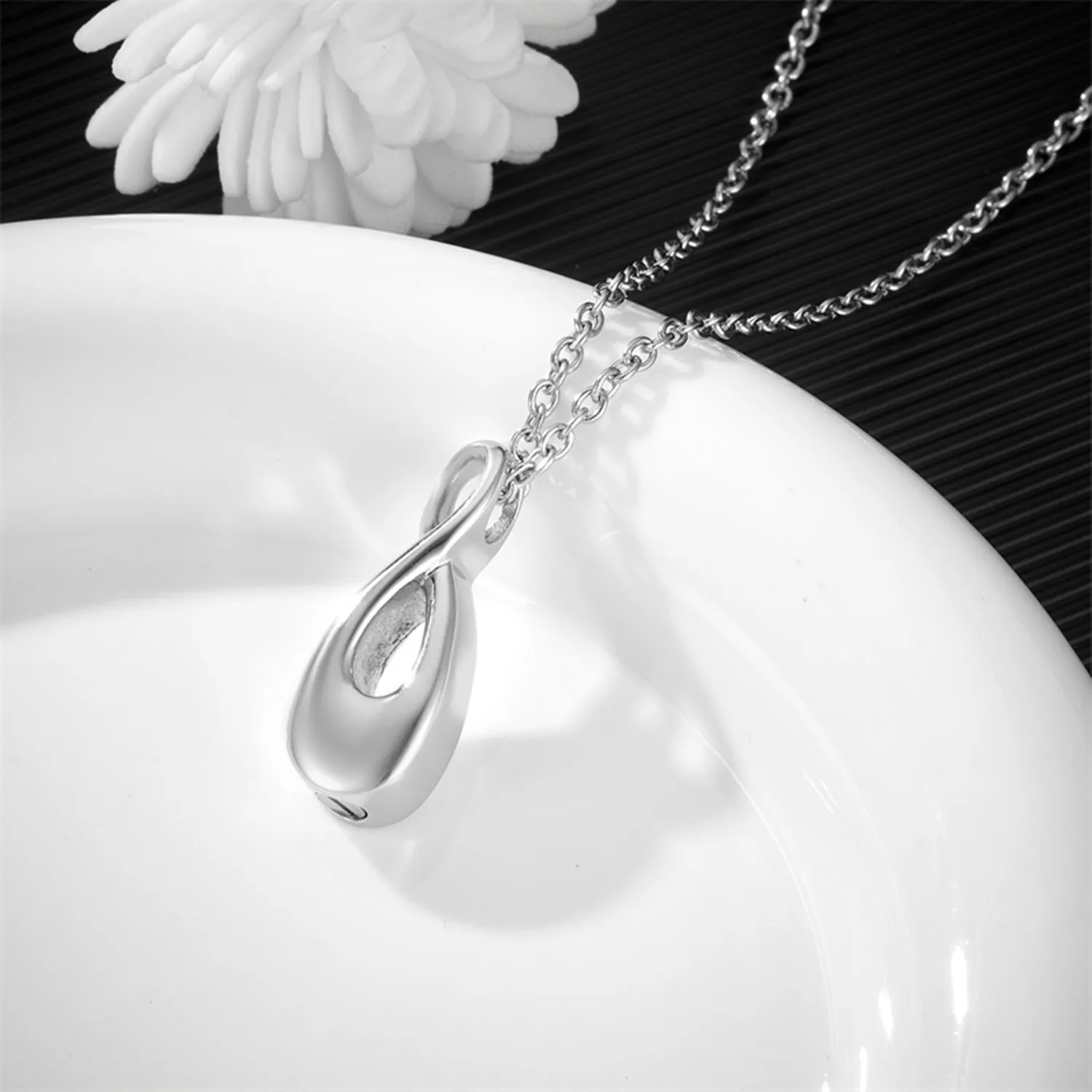Cremation Necklace - Stainless Steel Ashes Pendant for Human Ash, Memorial Urn Jewelry Keepsake