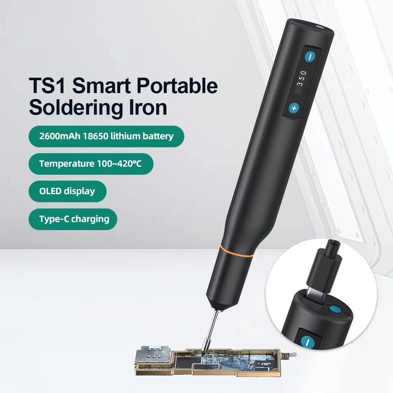 

QUICK TS1 Smart Portable Soldering Iron Integrated Precision Welding Tip LCD Display Stable Temperature Repair Tools
