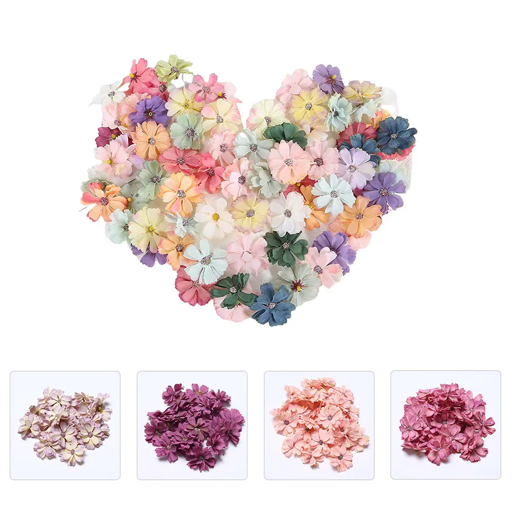 

50 Pcs Simulated Chrysanthemum Decoration Wedding Decorations for Fake Rose Ceremony Silk Cloth Table Flowers Faux