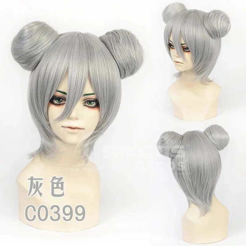 DIOCOS Love Live Sunshine Tsushima YOE4159U Yoshiko Chun Li pelucas de Cosplay mujeres niñas moño de pelo colorido